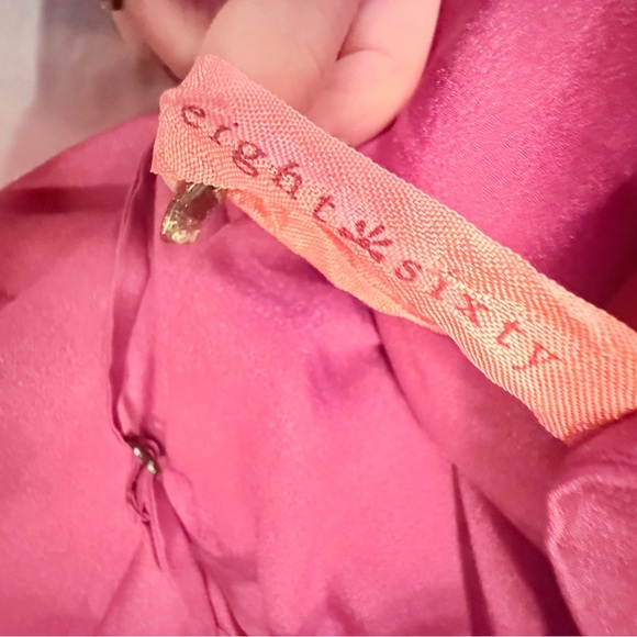 Eight Sixty Y2K Dark Pink Ruffle Mini Spaghetti Strap V-neck Dress Size Small - Picture 4 of 9